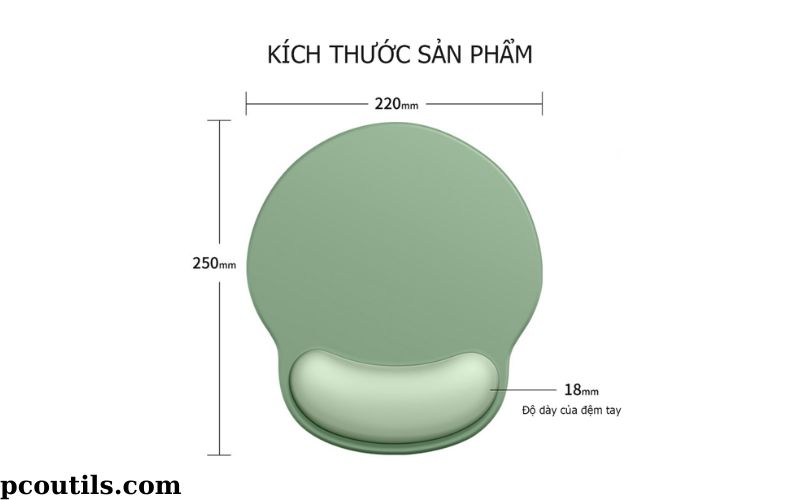 Lót chuột có đệm kê tay chống mỏi làm bằng cao su non