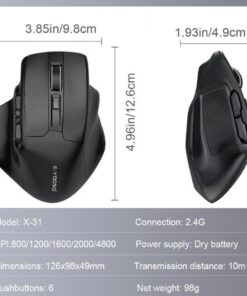 Chuột gaming E-YOOSO X-31 sử dụng công nghệ không dây 2.4GHz tiên tiến, mang lại sự ổn định và độ nhạy cao trong quá trình sử dụng