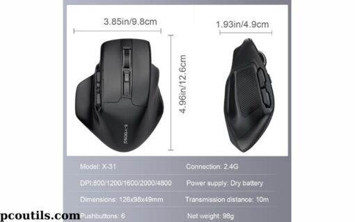 Chuột gaming E-YOOSO X-31 sử dụng công nghệ không dây 2.4GHz tiên tiến, mang lại sự ổn định và độ nhạy cao trong quá trình sử dụng