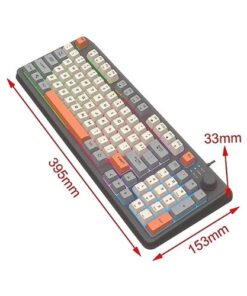 Bàn phím giả cơ gaming K82 thiết kế 94 phím có đèn led 7 màu