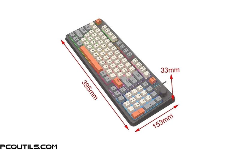 Bàn phím giả cơ gaming K82 thiết kế 94 phím có đèn led 7 màu